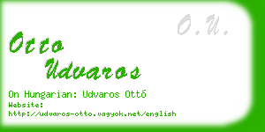 otto udvaros business card